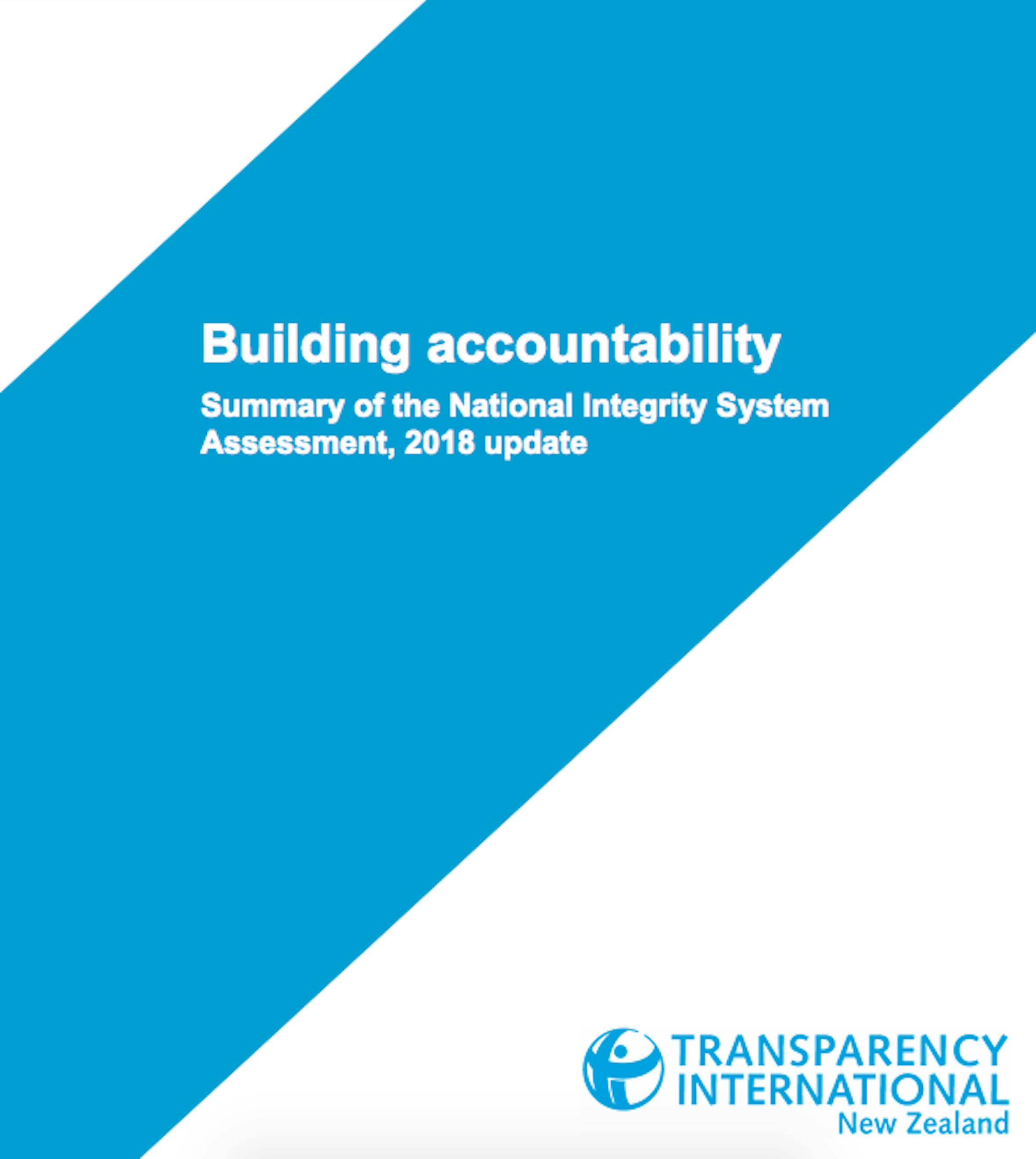 New Zealand National Integrity System Assessment Transparency org