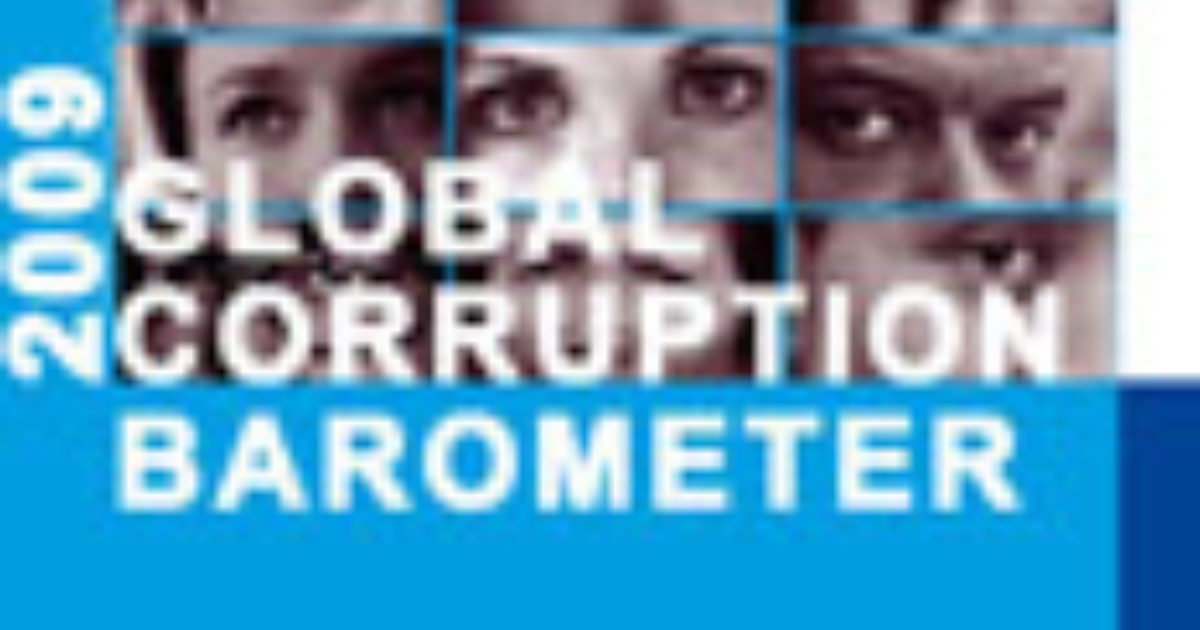 Global Corruption Barometer 2009 - Publications - Transparency.org