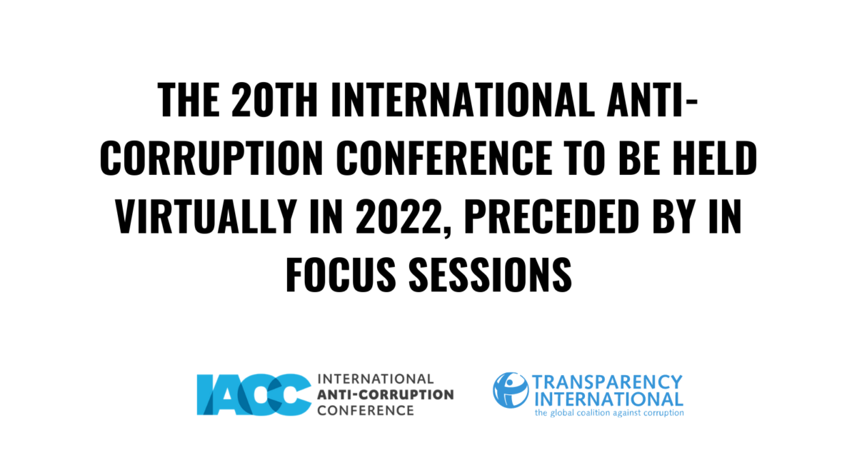 The 20th International AntiCorruption Conference…