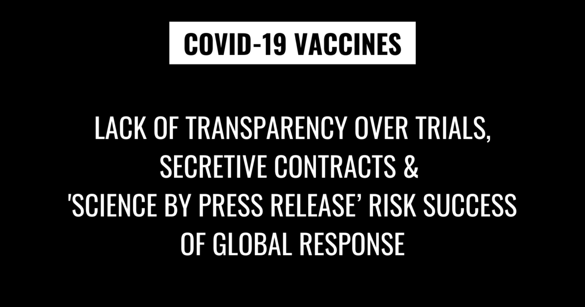 Lack Of Transparency Over Vaccine Trials,… - Transparency.org