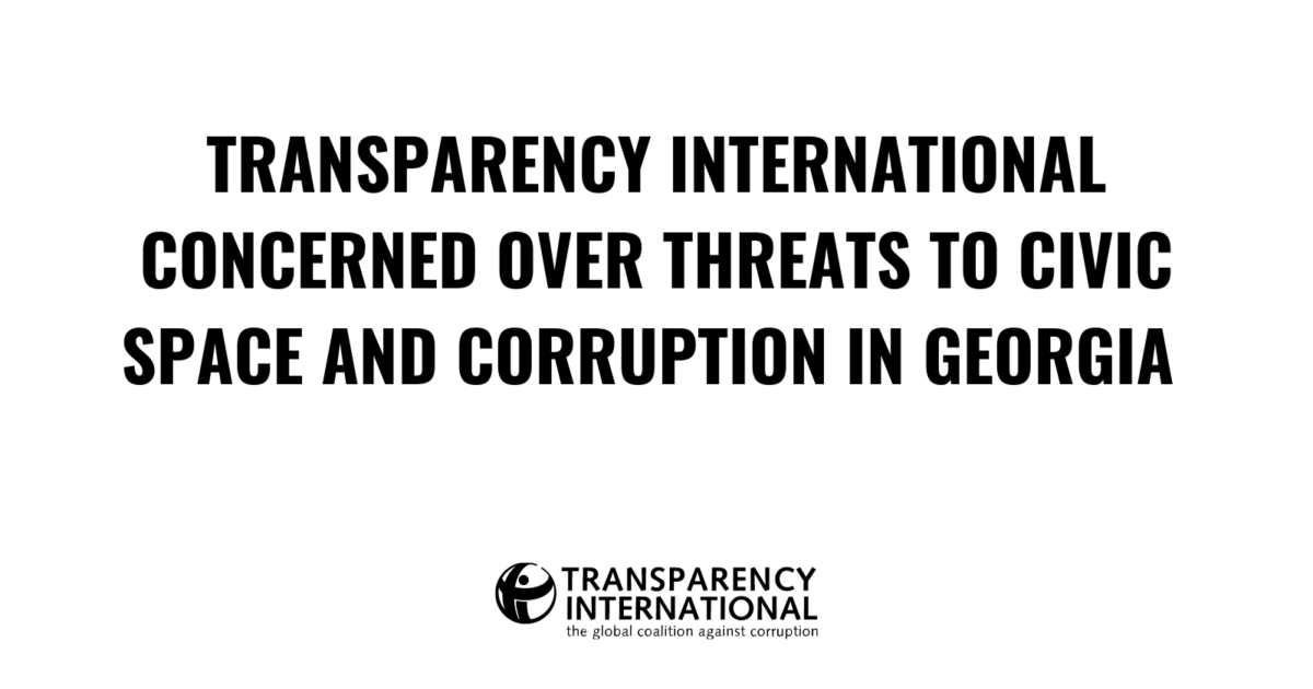 Transparency International concerned over threats… - Transparency.org