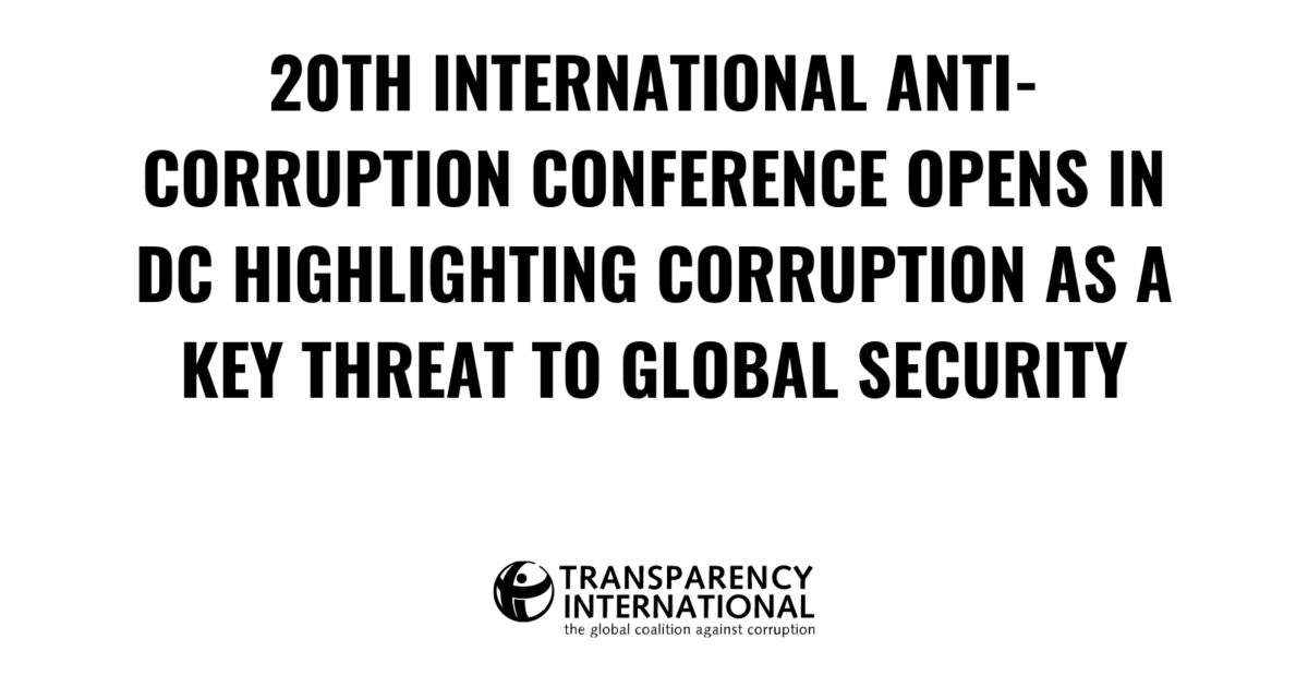 Opening Speech Durban - International Anti-Corruption Conference