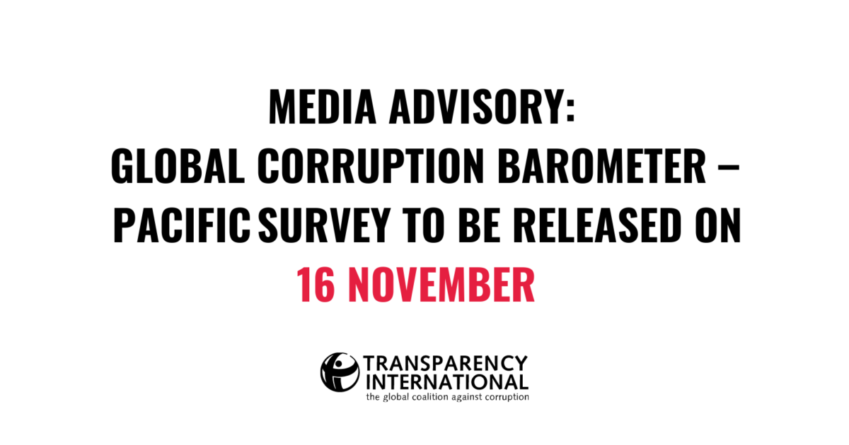 Media Advisory: Global Corruption Barometer… - Transparency.org